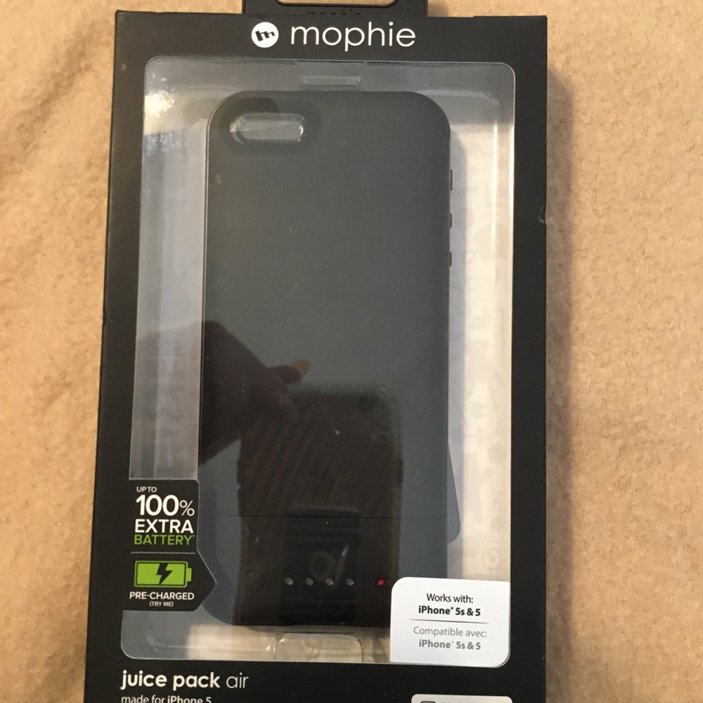 Mophie juice pack air battery charger iPhone 5s&5 . New never used.